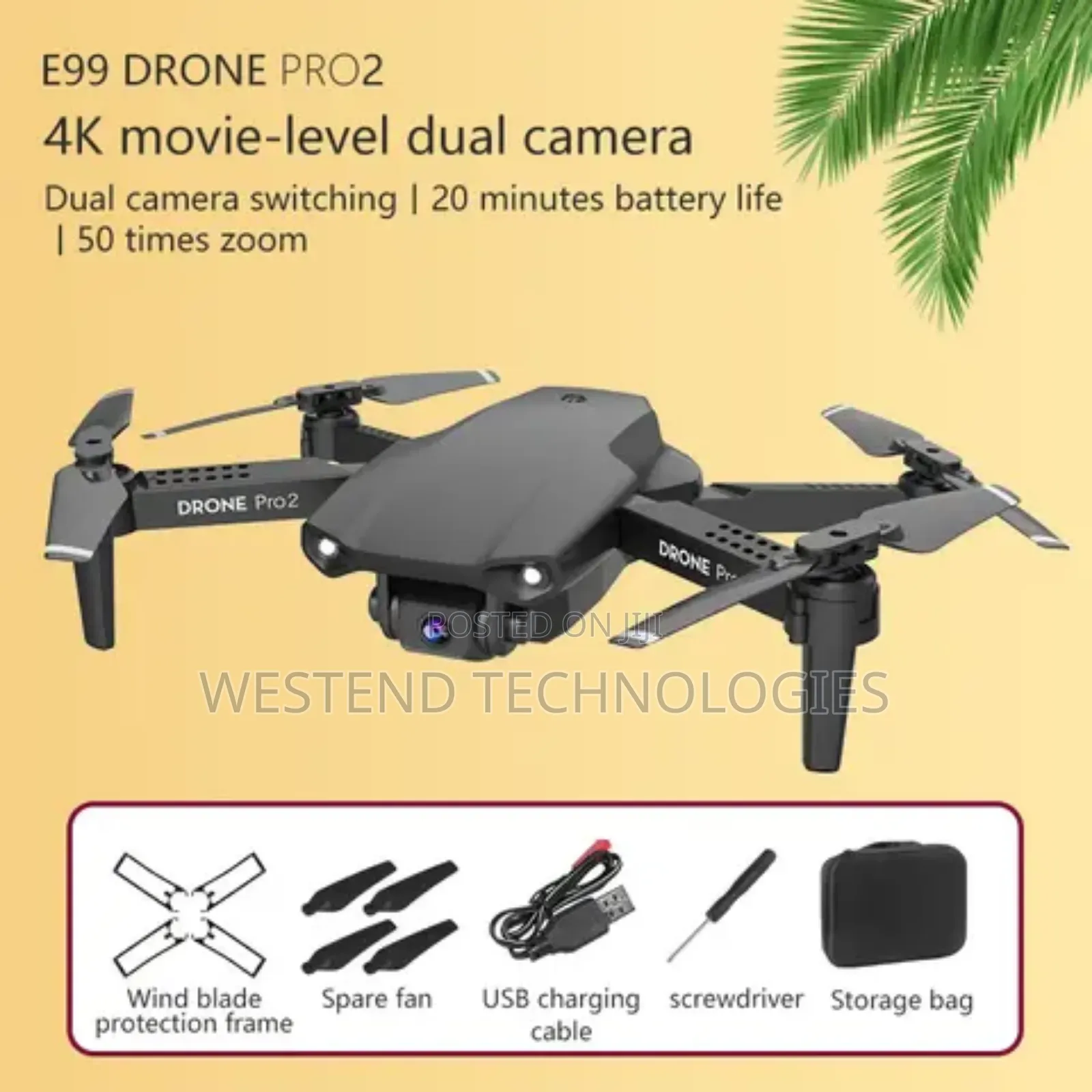 E99 Pro-2 Wifi Surveillance Drone Camera and Video