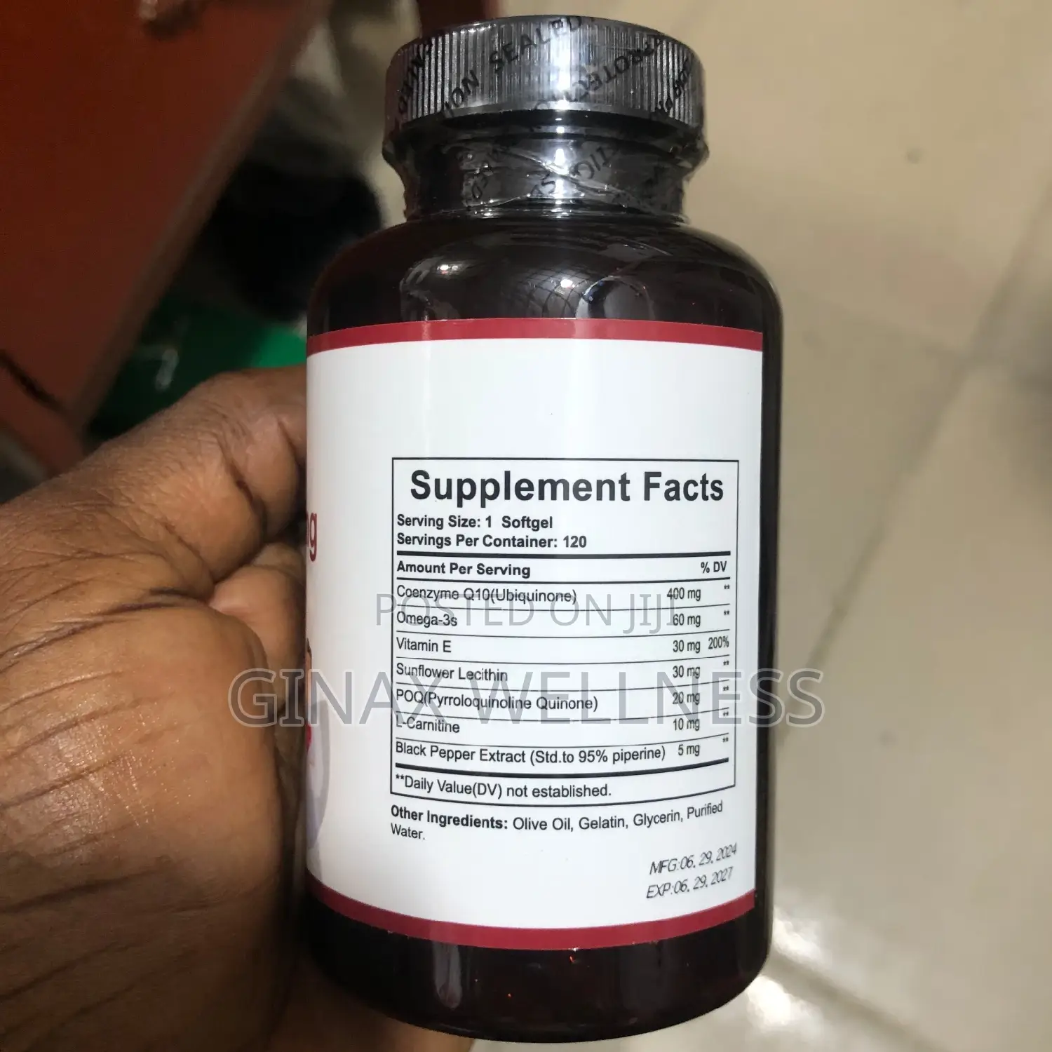 GINAX Coenzyme Q10 Capsules With PQQ and Omega-3