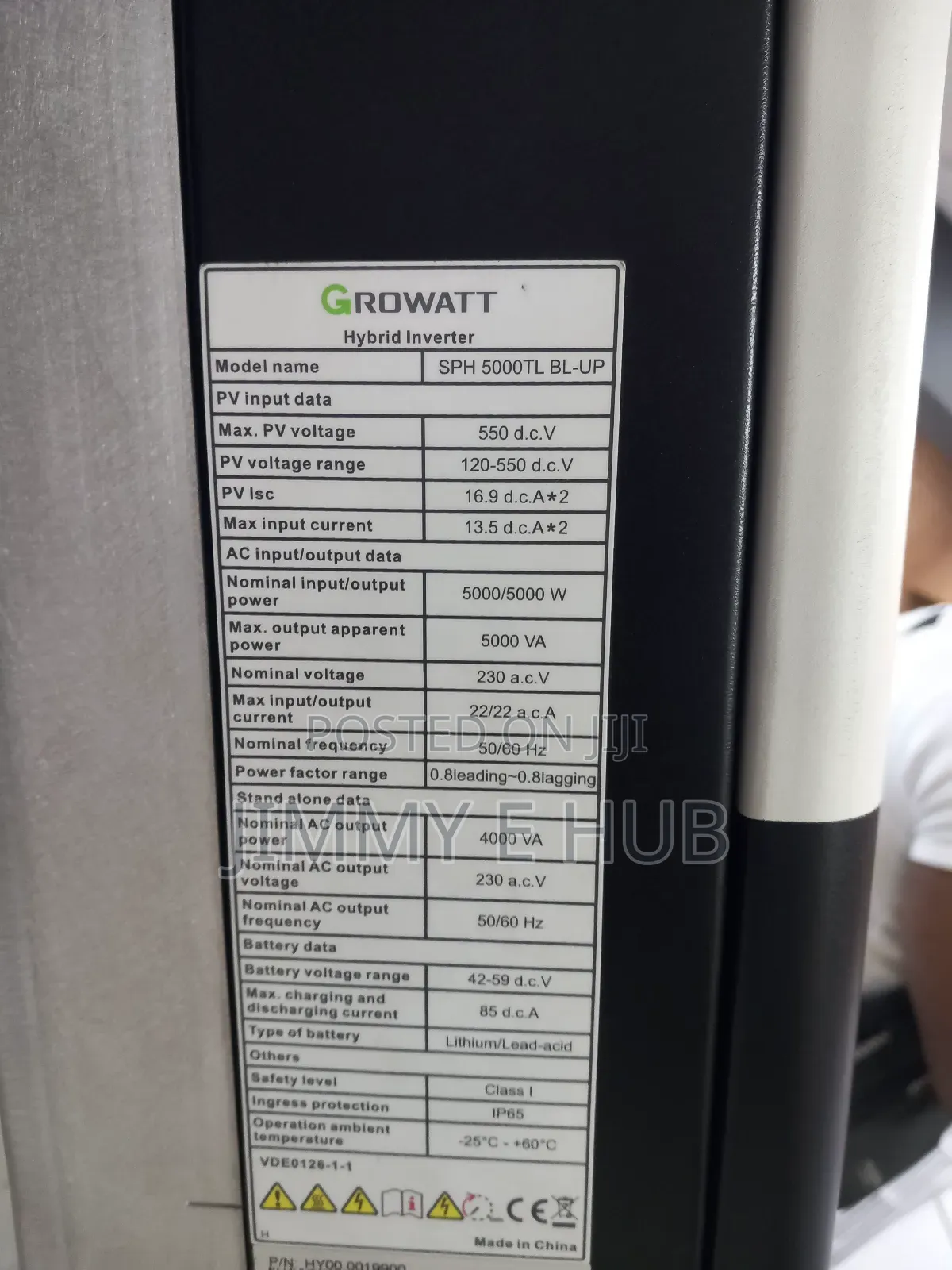 Growatt SPH 5000tl-Bl-Up 5kw Hybrid Inverter