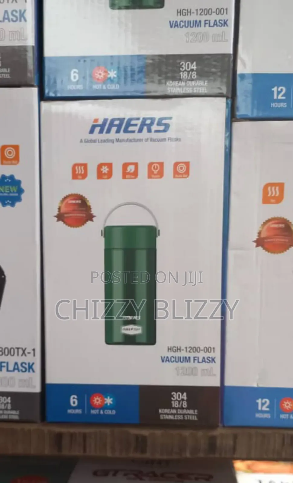 Haers 1200ml- Metal Insulated- 48 Hrs Hotcold Vacuum Flask