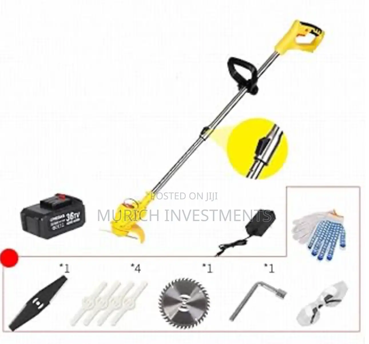 Multipurpose Brush Cutter With 3 Types Blades, Grass Trimmer
