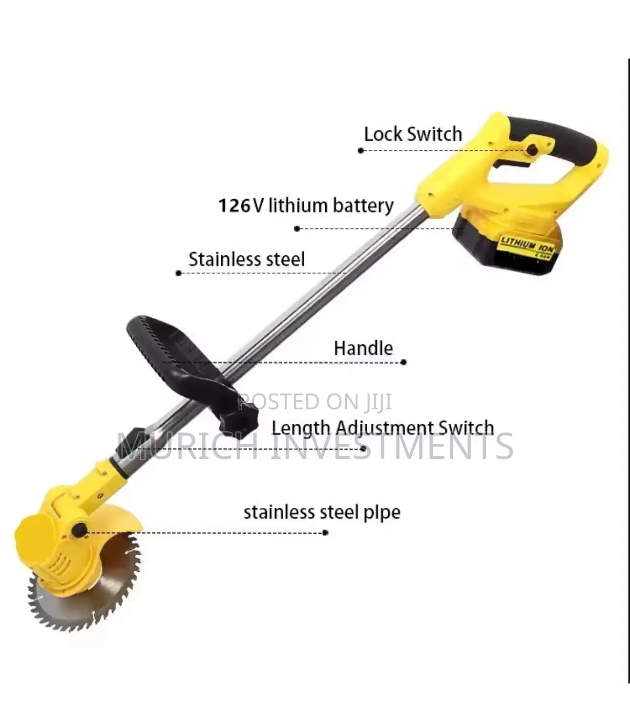 Multipurpose Brush Cutter With 3 Types Blades, Grass Trimmer