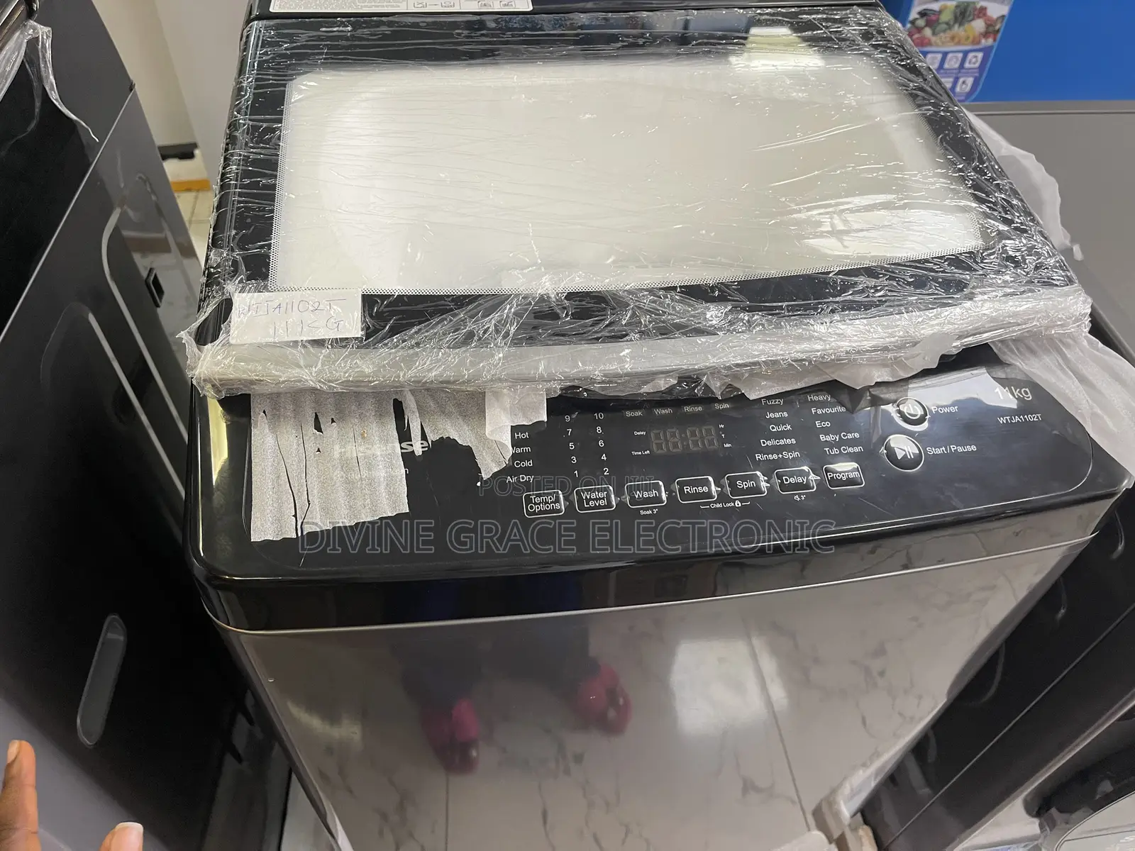 11kg Hisense Top Loader Wash/Spin Washing Machine