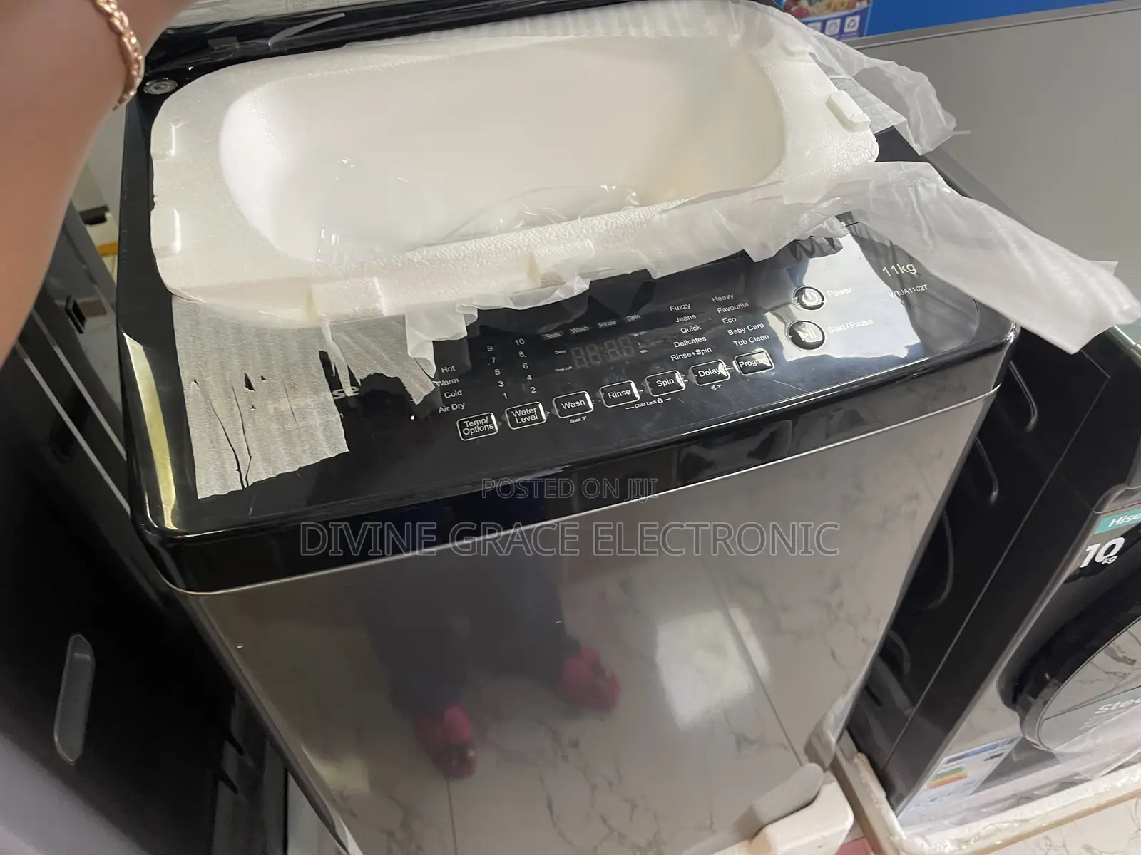 11kg Hisense Top Loader Wash/Spin Washing Machine
