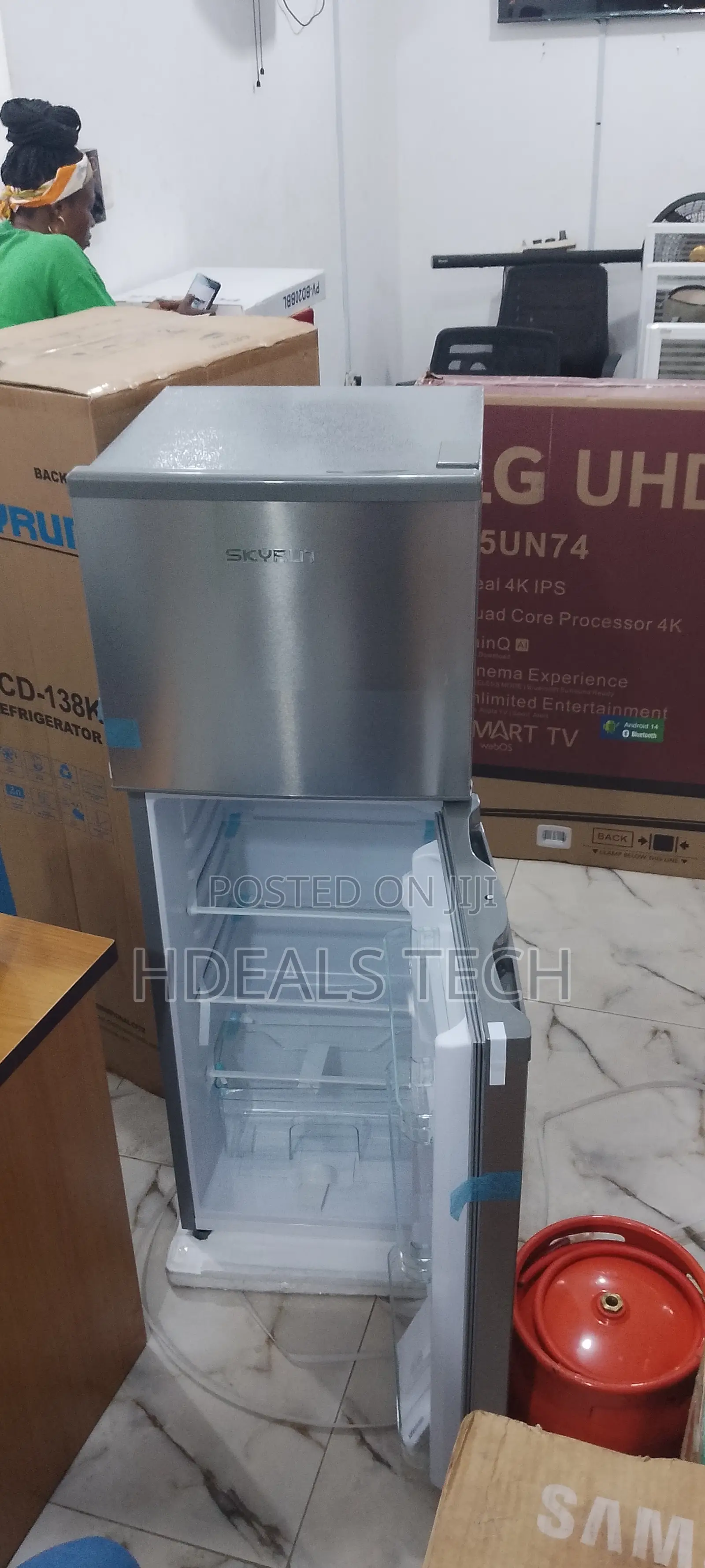 Skyrun Double Door 138L Refrigerator - Stand-By