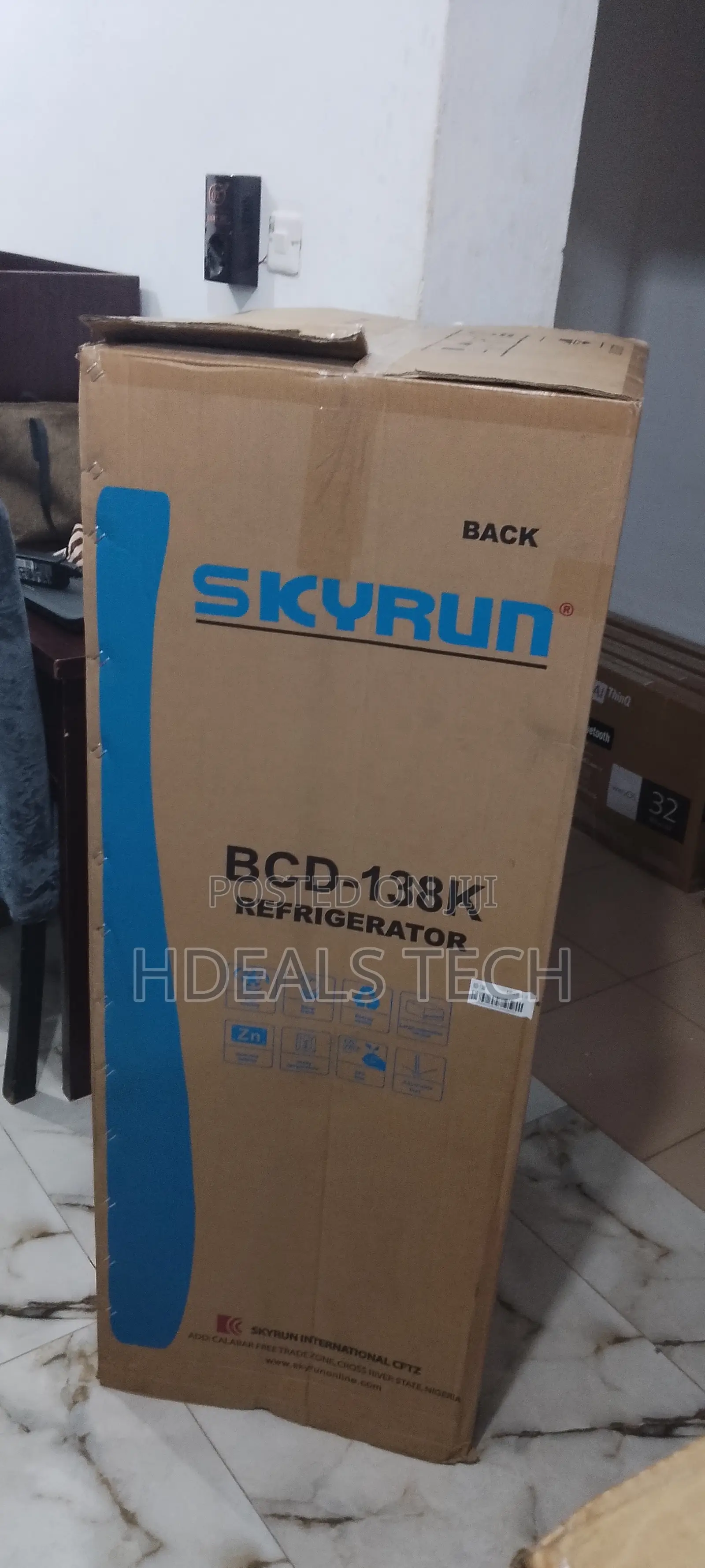 Skyrun Double Door 138L Refrigerator - Stand-By