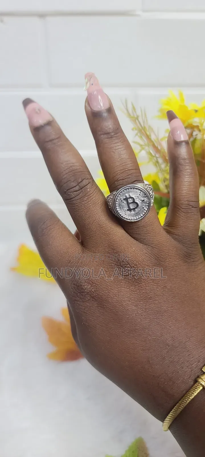 Bitcon Logo Male Fashion Ring