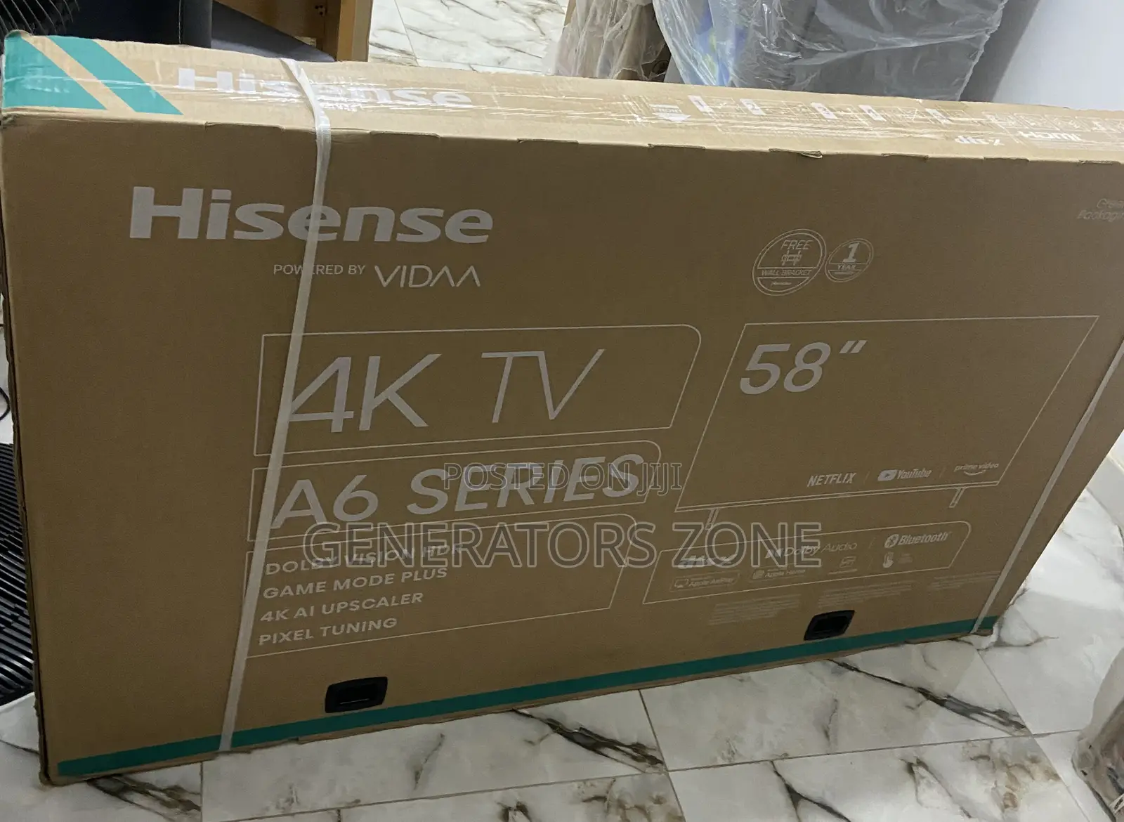  Smart TV Display Size: 58 Color: Black Resolution: 1366 *