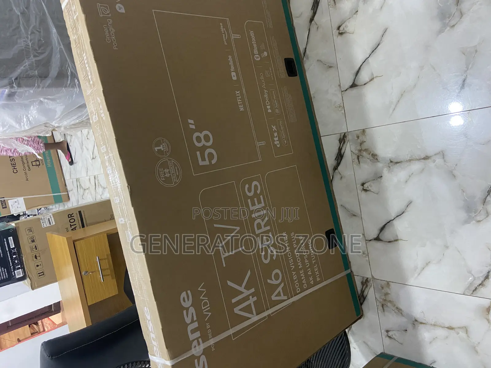  Smart TV Display Size: 58 Color: Black Resolution: 1366 *