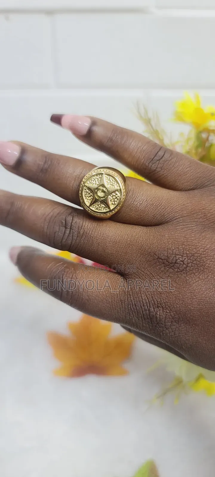 Star Logo Male Fashion Ring
