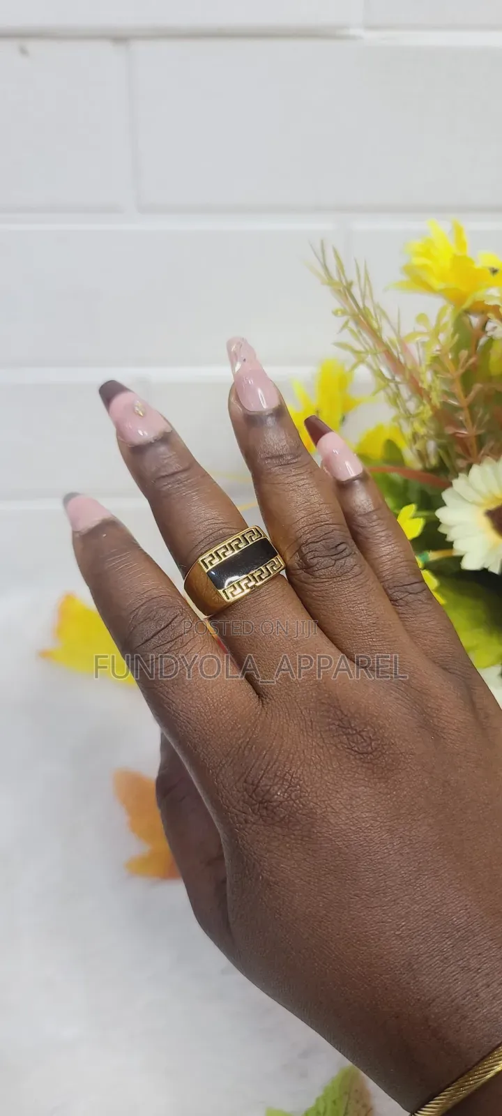 Black and Gold Mix Quality Male Fashion Ring