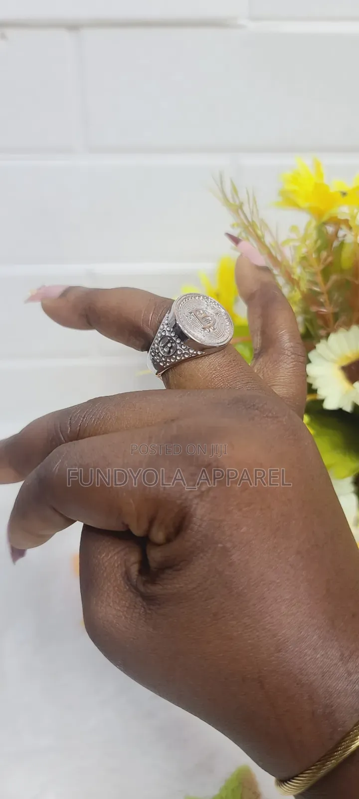 Bitcon Logo Male Fashion Ring