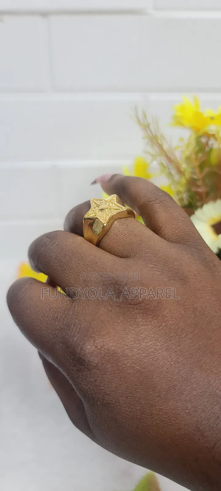 Star Logo Male Fashion Ring