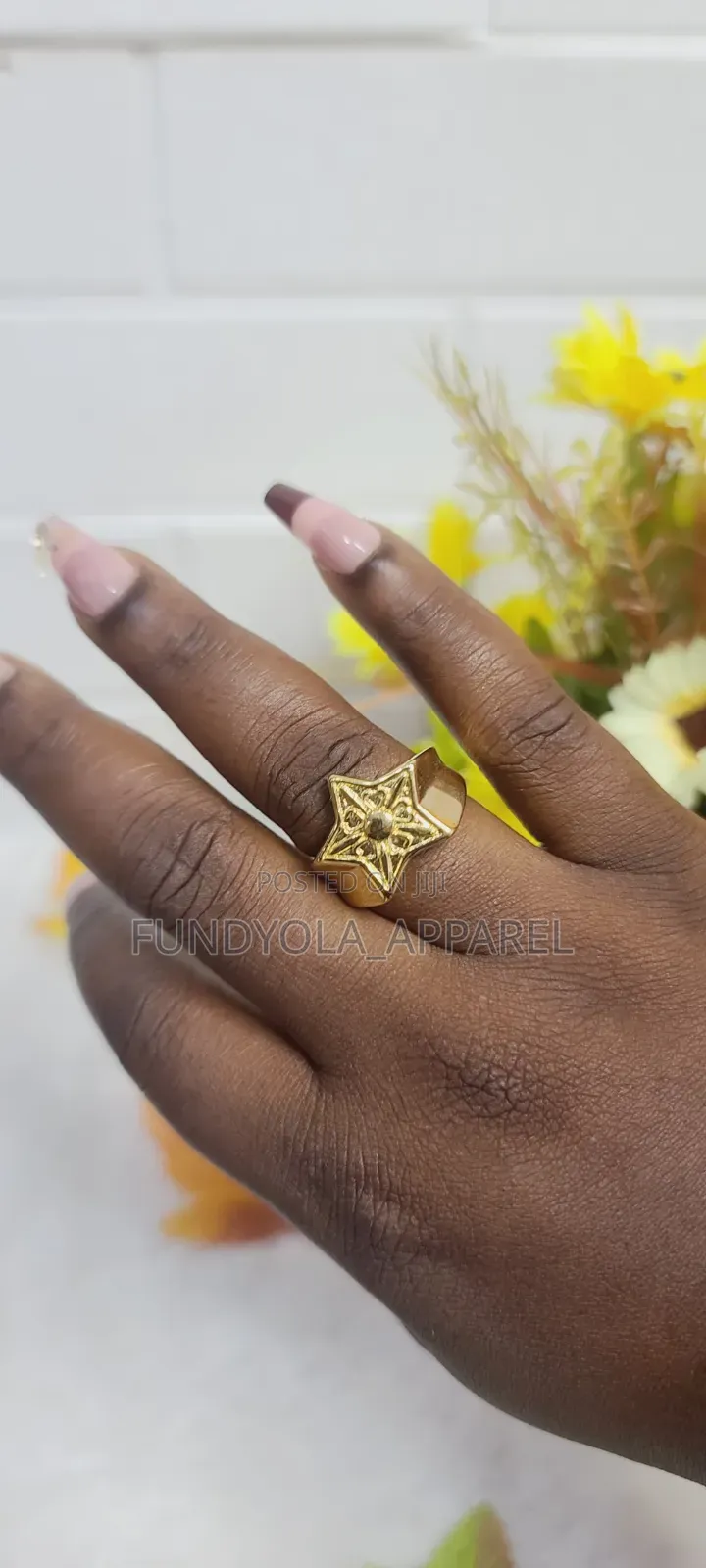 Star Logo Male Fashion Ring