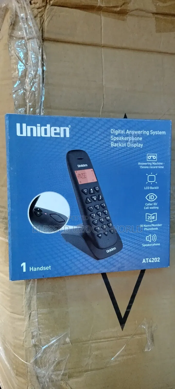Uniden AT4202 Display Trimline Calle ID Cordless Table Phone