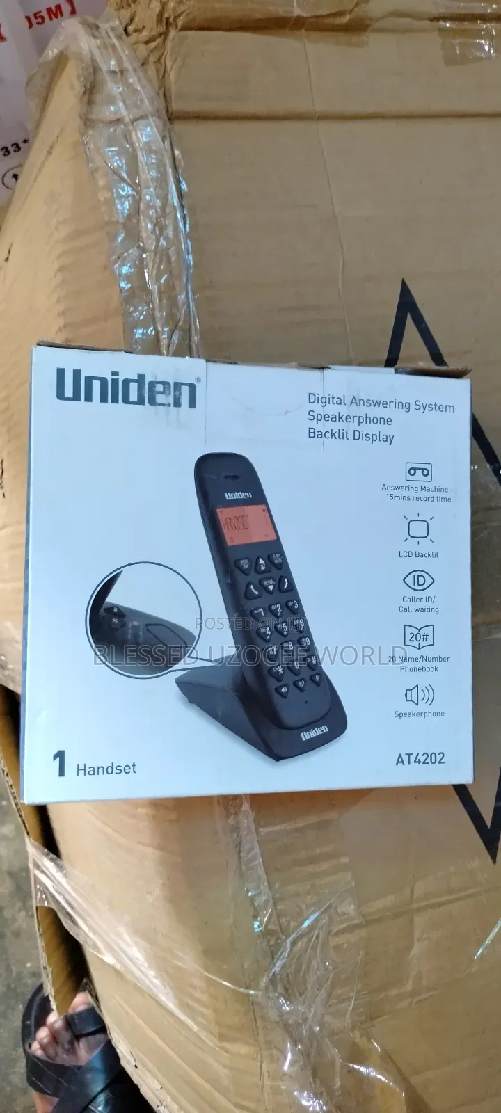Uniden AT4202 Display Trimline Calle ID Cordless Table Phone