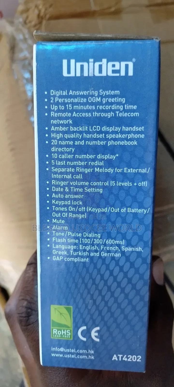 Uniden AT4202 Display Trimline Calle ID Cordless Table Phone
