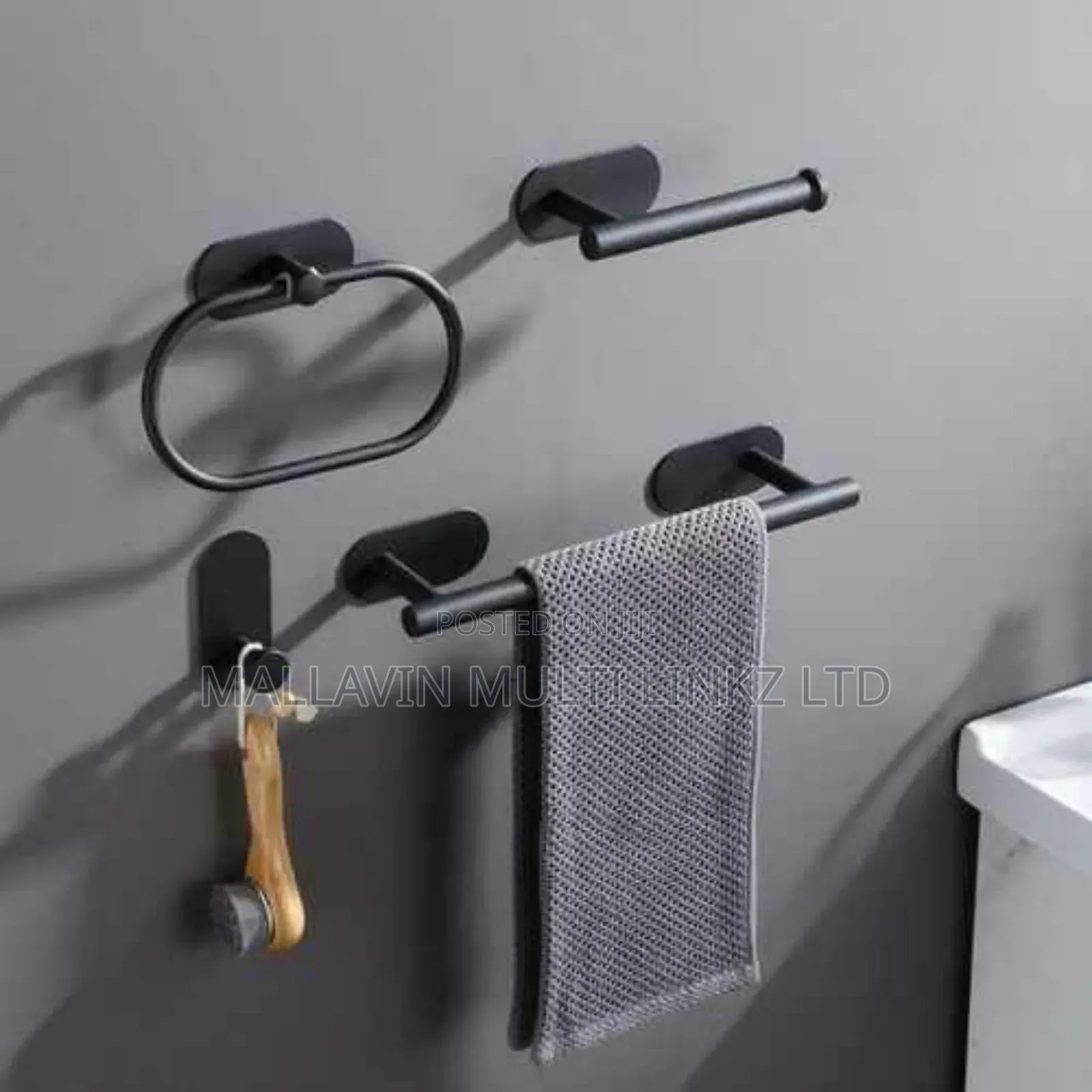 4pcs Towel Hanger / Bars,Roll Paper Holder, Bathroom Hook