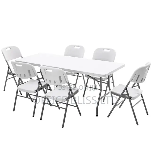 Outdoor Patio Plastic Table and Chairs(6 Seater)