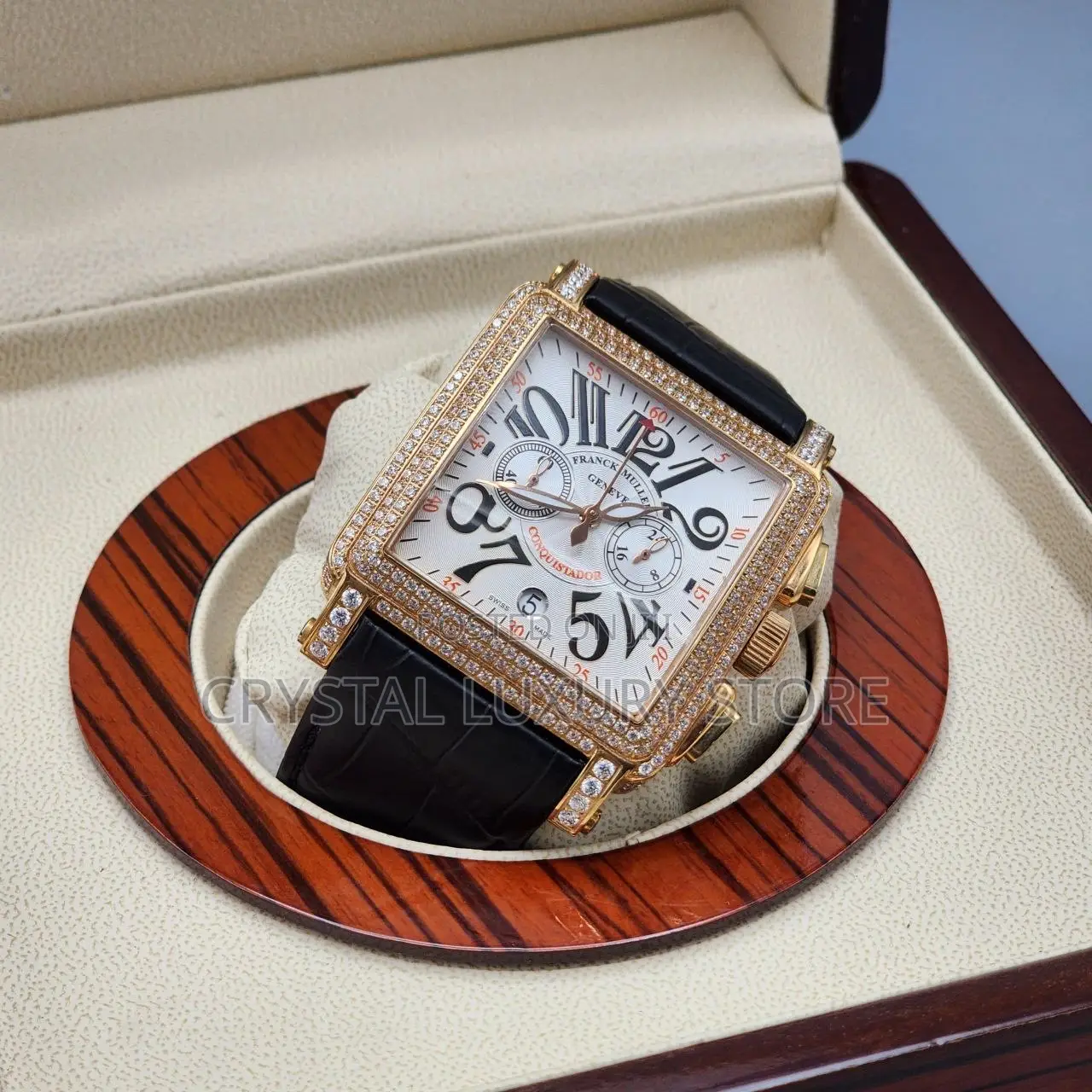 Franck Muller Iced Quality Luxury Genuine Leather Wristwatch