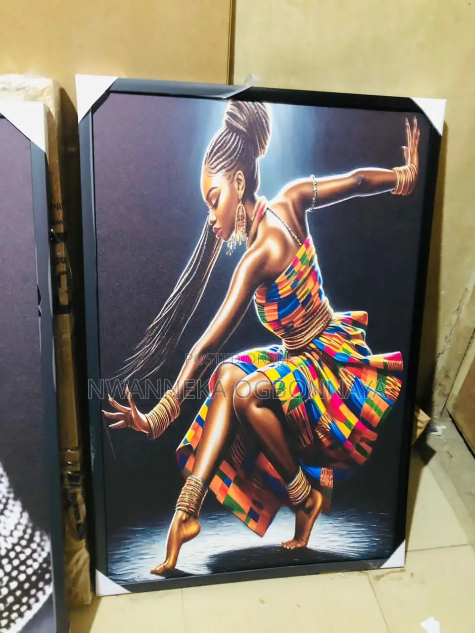 African Woman Indian Headband Portrait Canvas