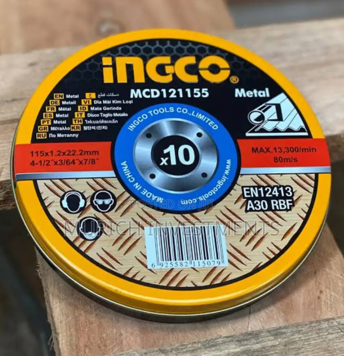 Ingco Abrasive Metal Cutting Disc 10pcs/Set