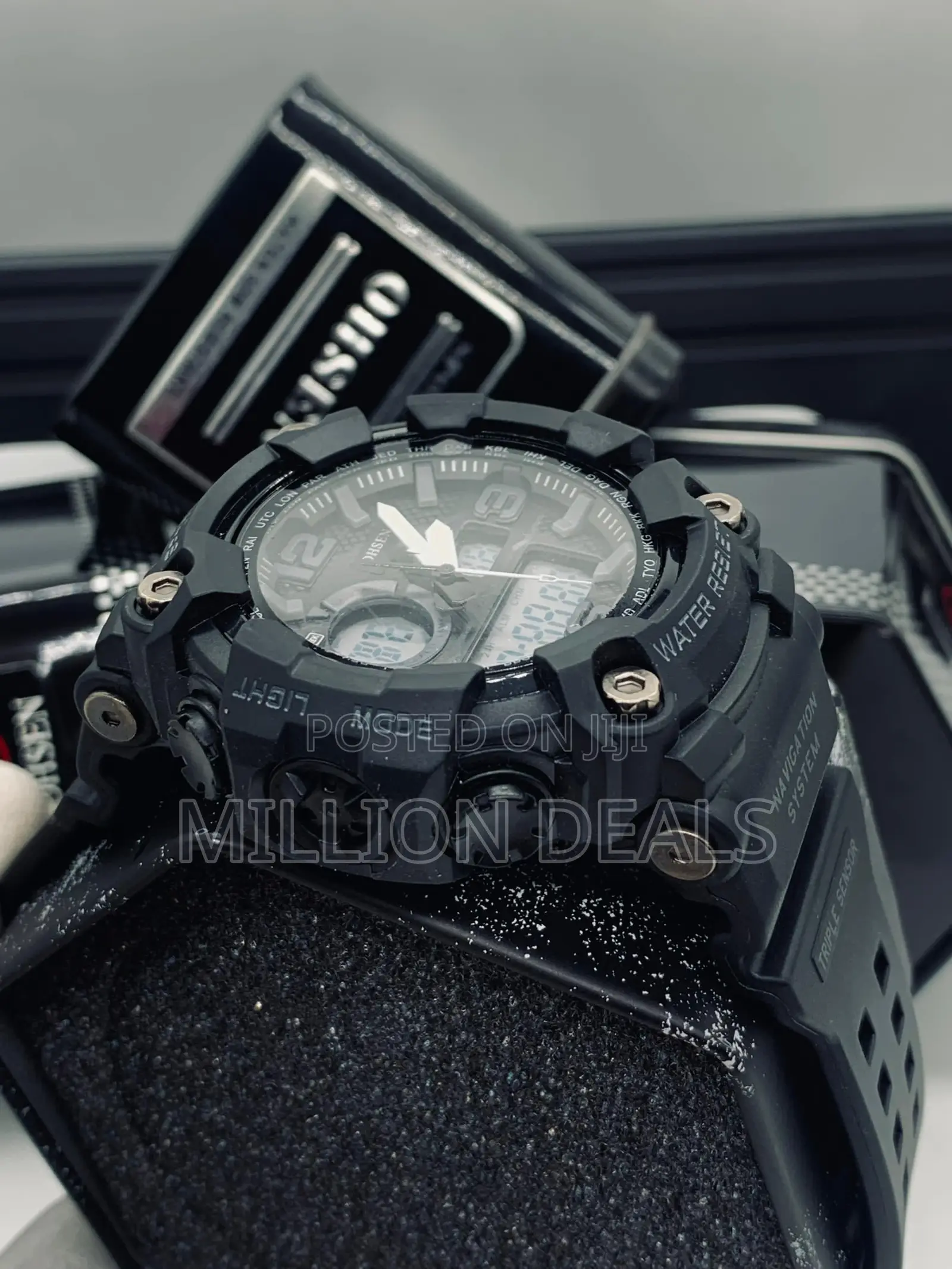Rubber Strap Dual Led 2024 Ohsen Men’S Wrist Watch