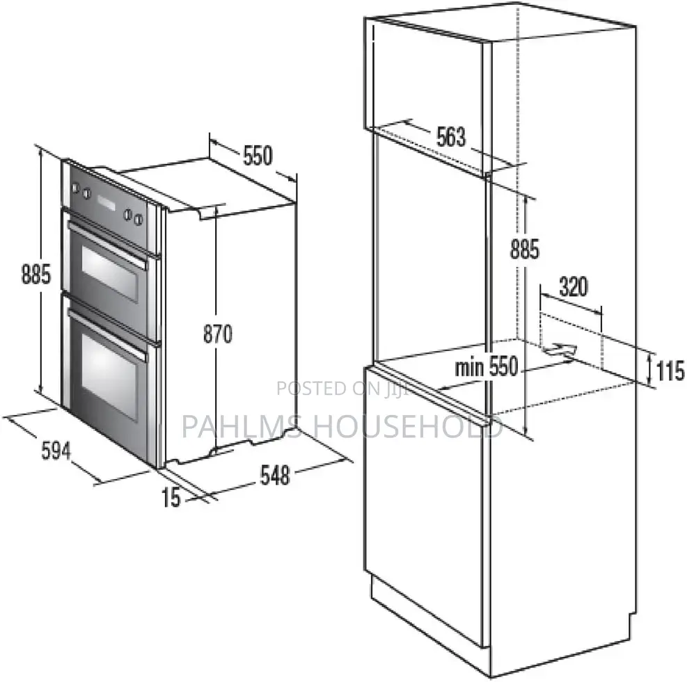 Hisense Integrated Double Door Electric Oven