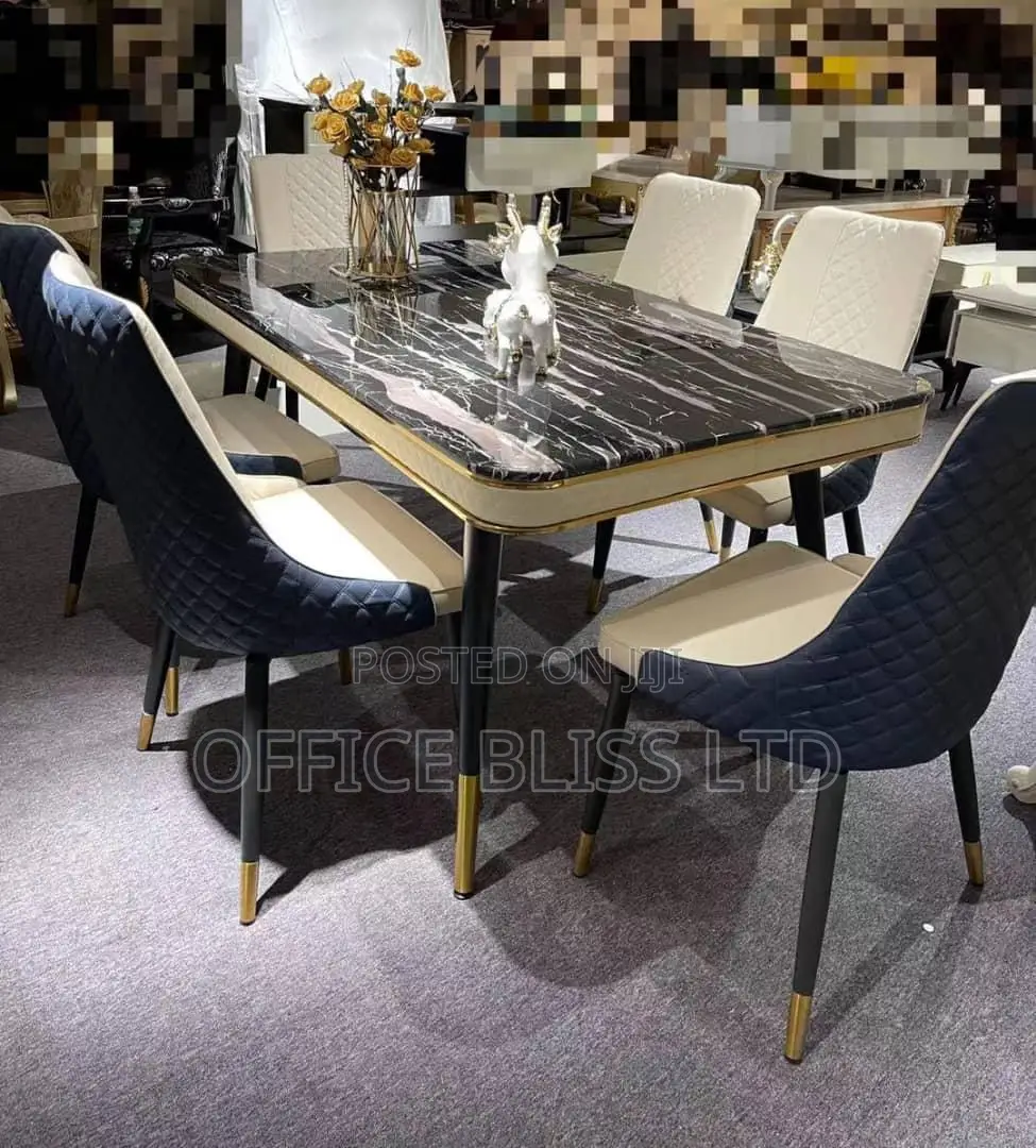 New Modern Dinning Table and Chairs - 6 Seater