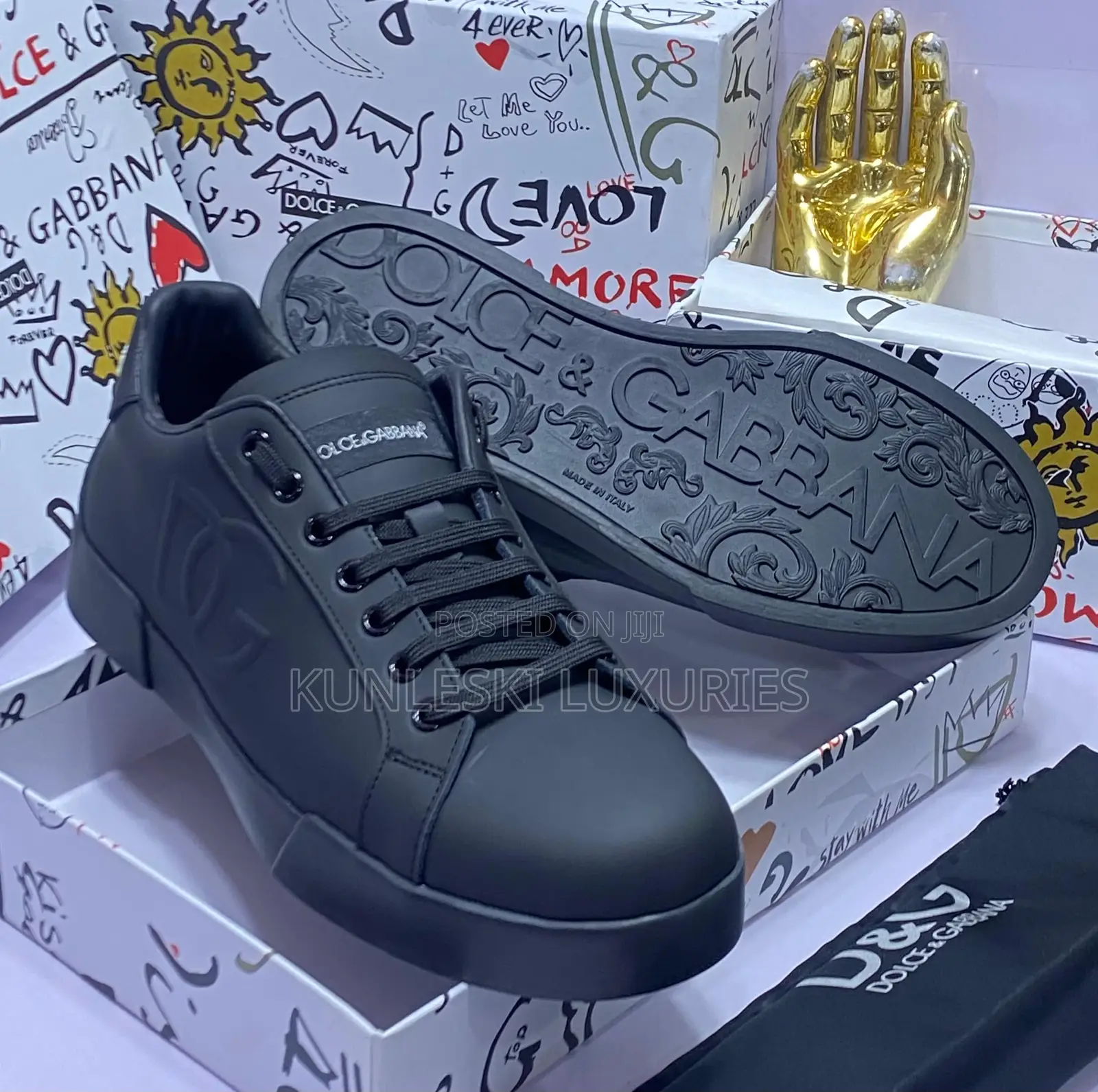 Original Dolce Gabbana Leather Sneakers