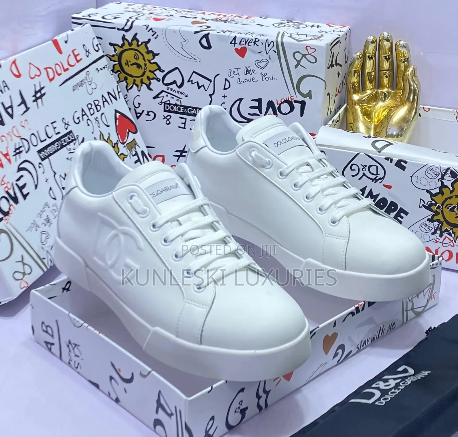 Original Dolce Gabbana Leather Sneakers