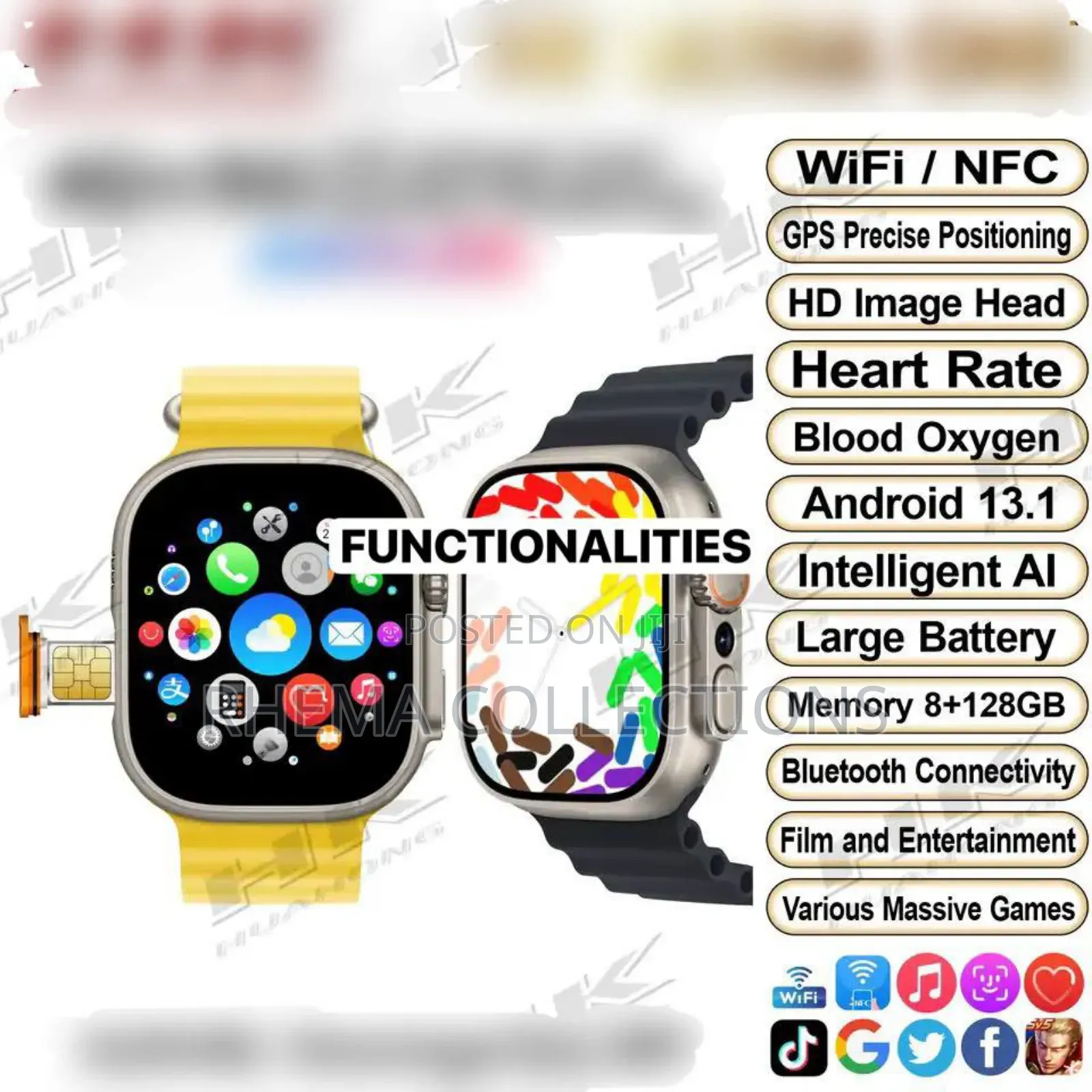 Hi Tech Ultra 2+S9 Multifunctional Bluetooth Smartwatches