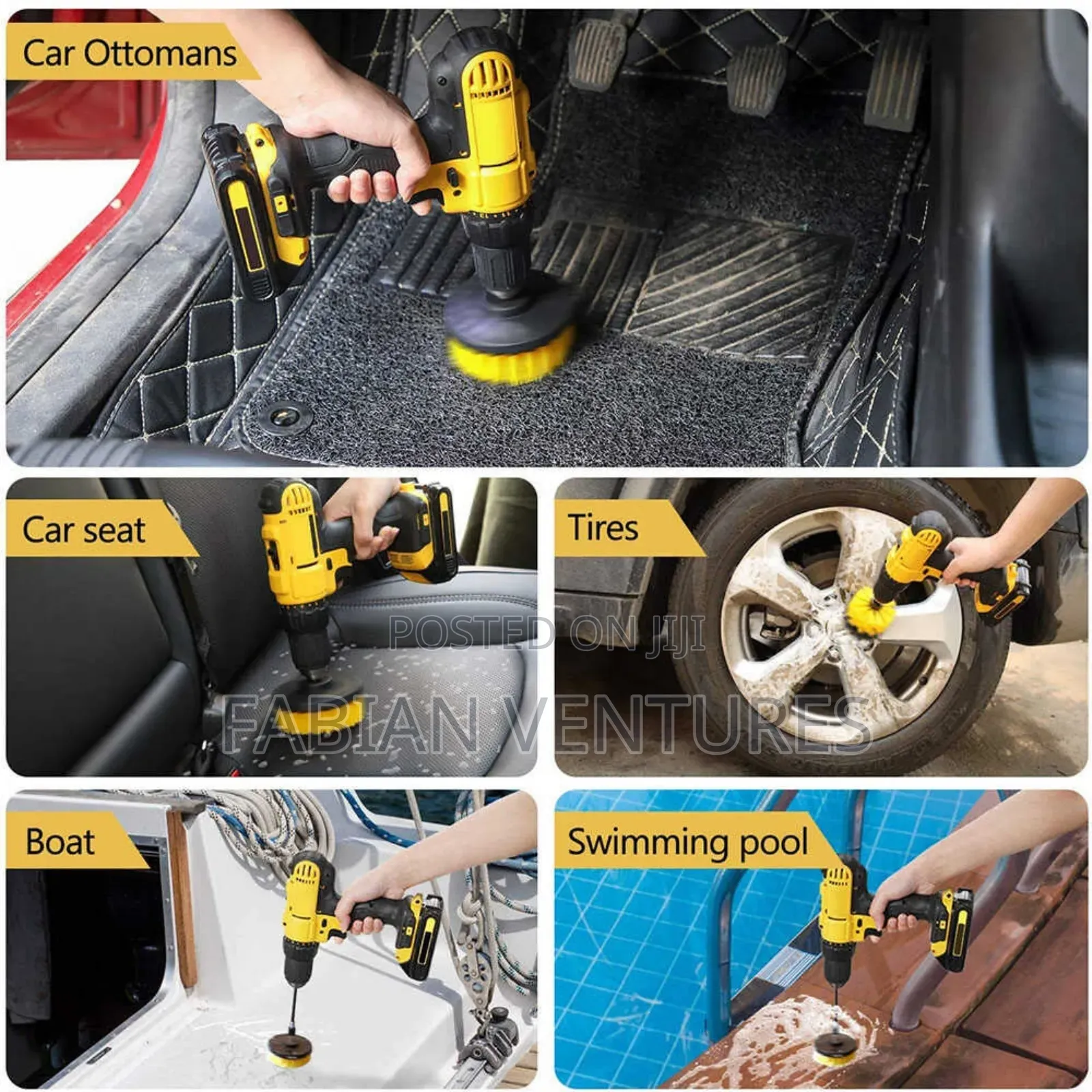 Electric Cleaning Drill Brush Accessory