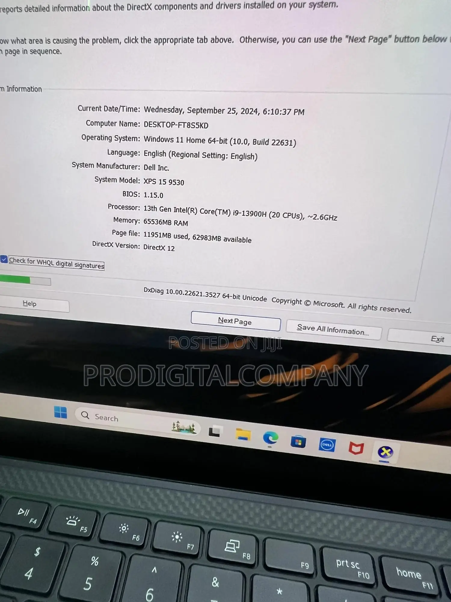 Laptop Dell XPS 15 64GB Intel Core I9 SSD 1T