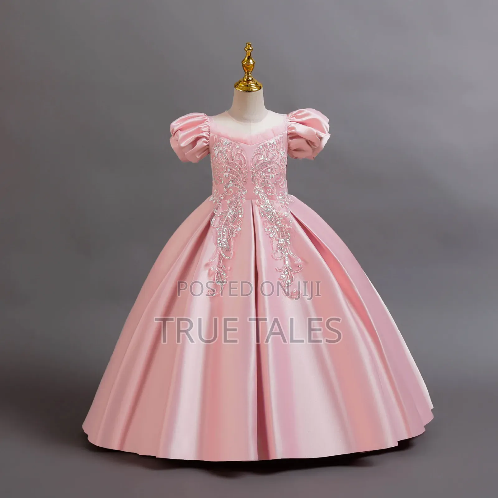 Crepe Cinderella Ballgown Dresses With Sequinned Applique