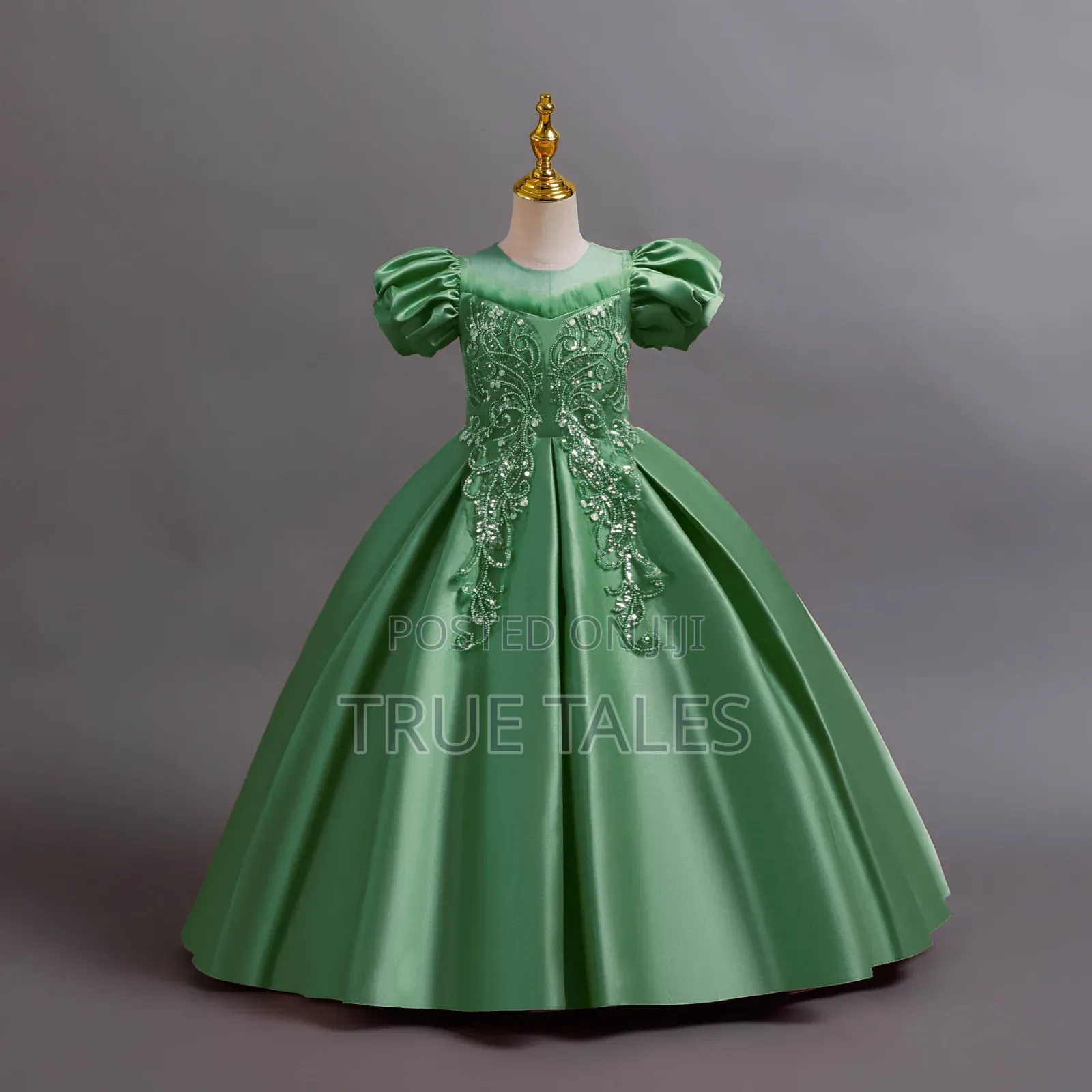 Crepe Cinderella Ballgown Dresses With Sequinned Applique