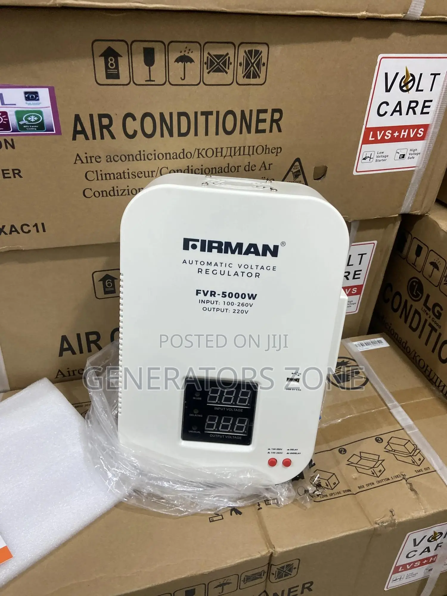 Power Input 220V AC / FVR-5000w / Firman Stabilizer