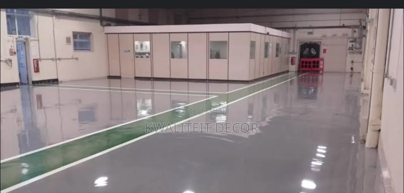 Long and Large Industrial Factory With Epoxy Flooring