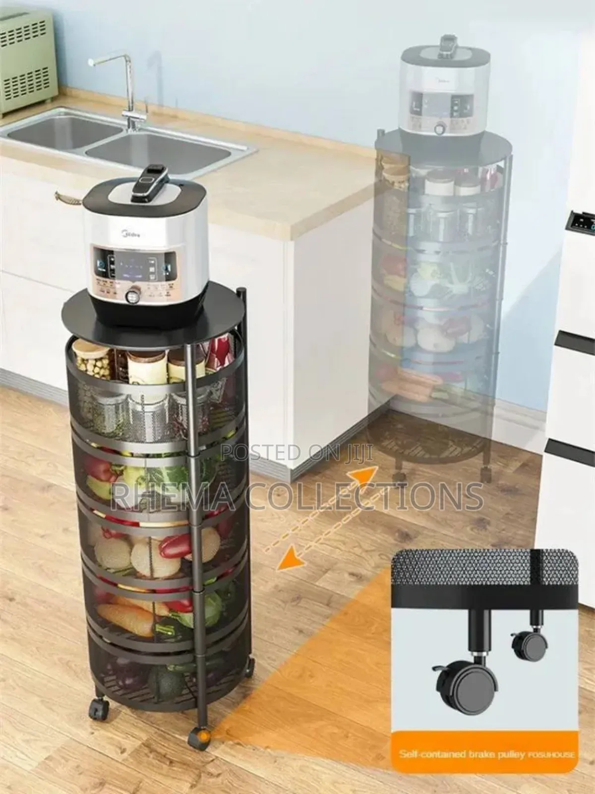 Stainless Steel Drawer Trolley (Organizer Storage Unit)