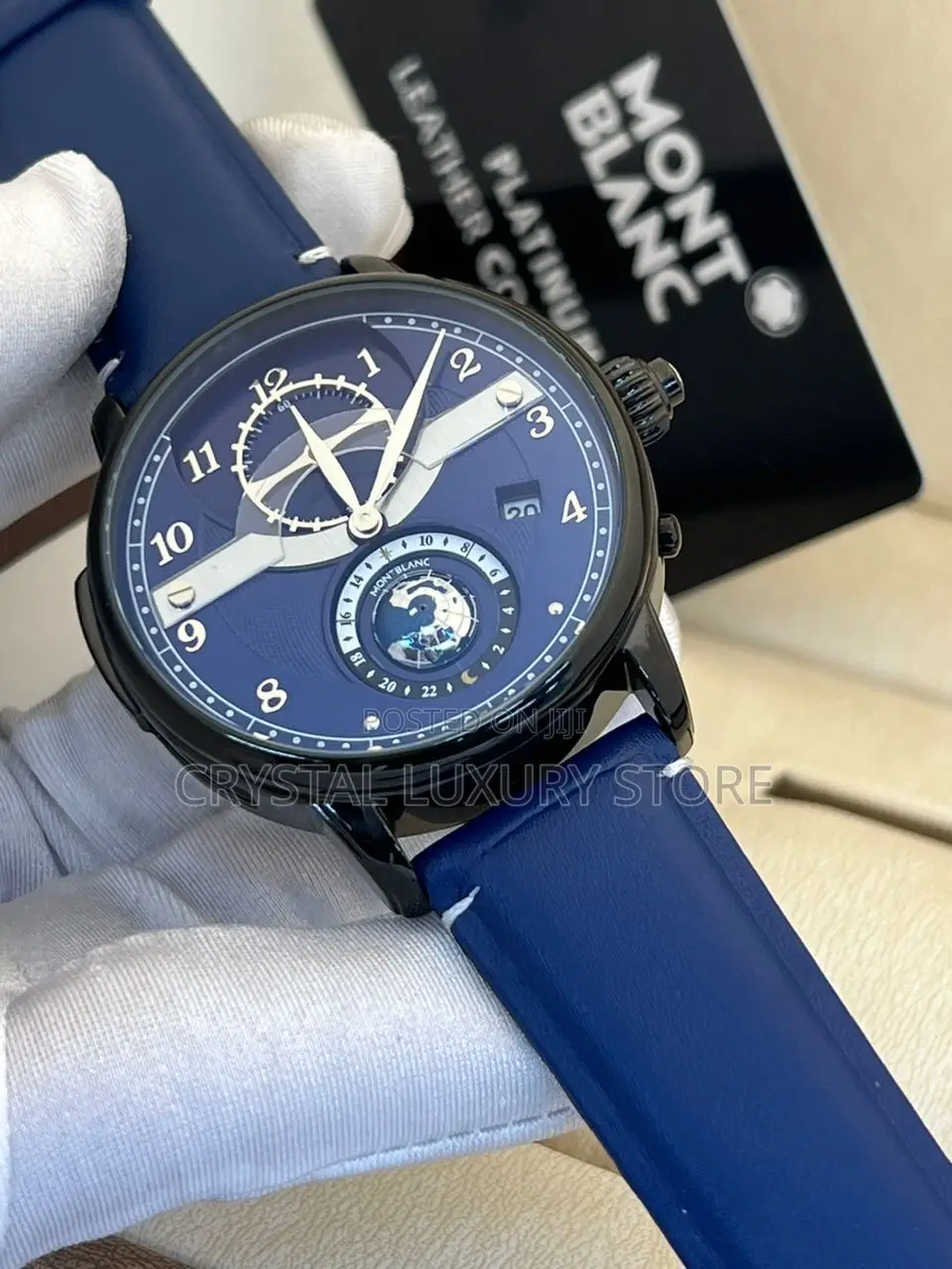 Mont Blanc Quality Luxury Men Rubber Strap Wristwatch