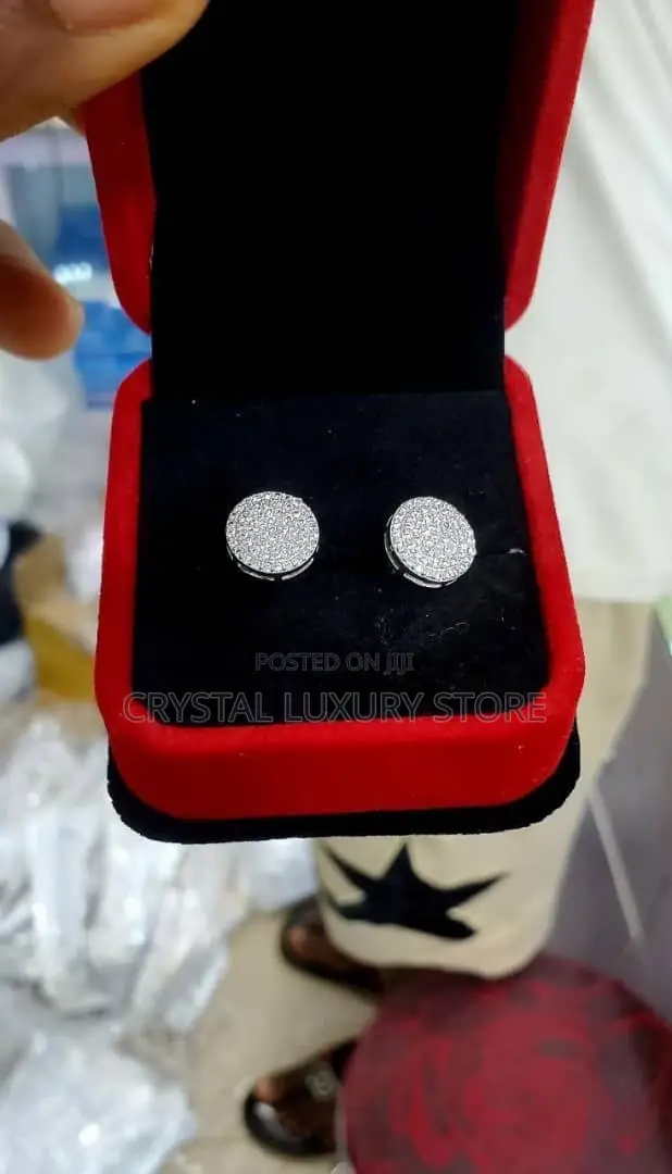Moissanite Stud Earring Silver Passes Diamond Test