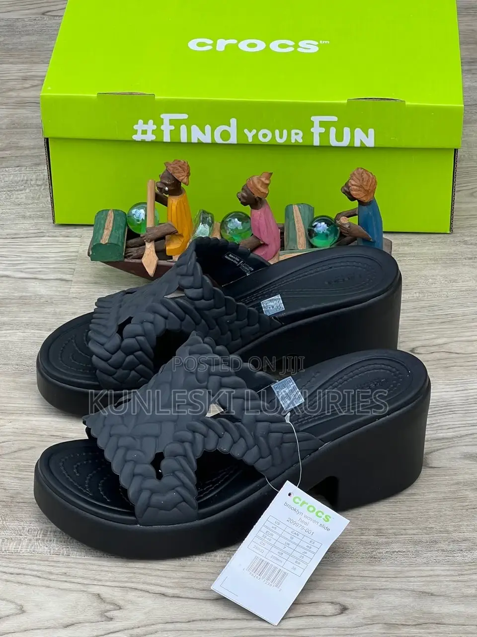 Original Brooklyn Woven Slides Heel Crocs for Ladies