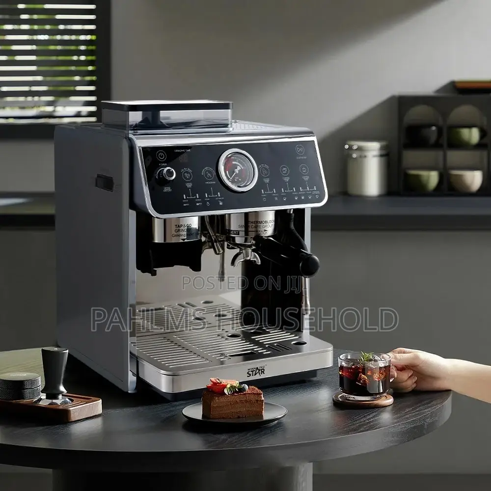 Commercial Espresso Coffee Maker With Integrated Grinder