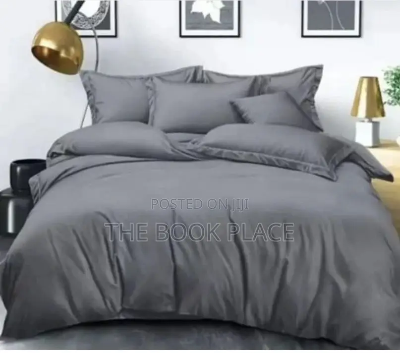 Gray Cotton Bedsheets With Pillow Case