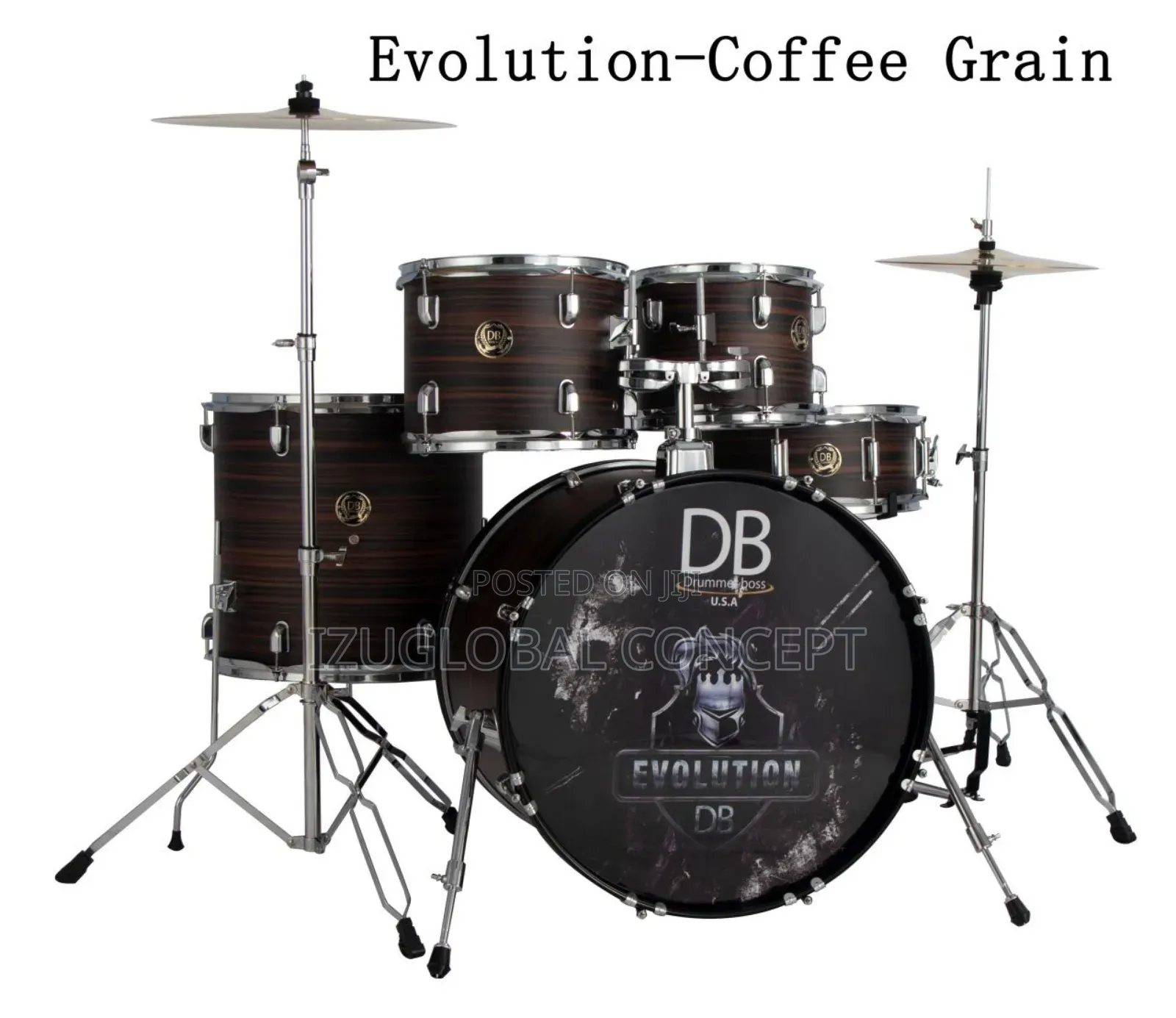Db 5sets Professional Drum Coffee Grain Color