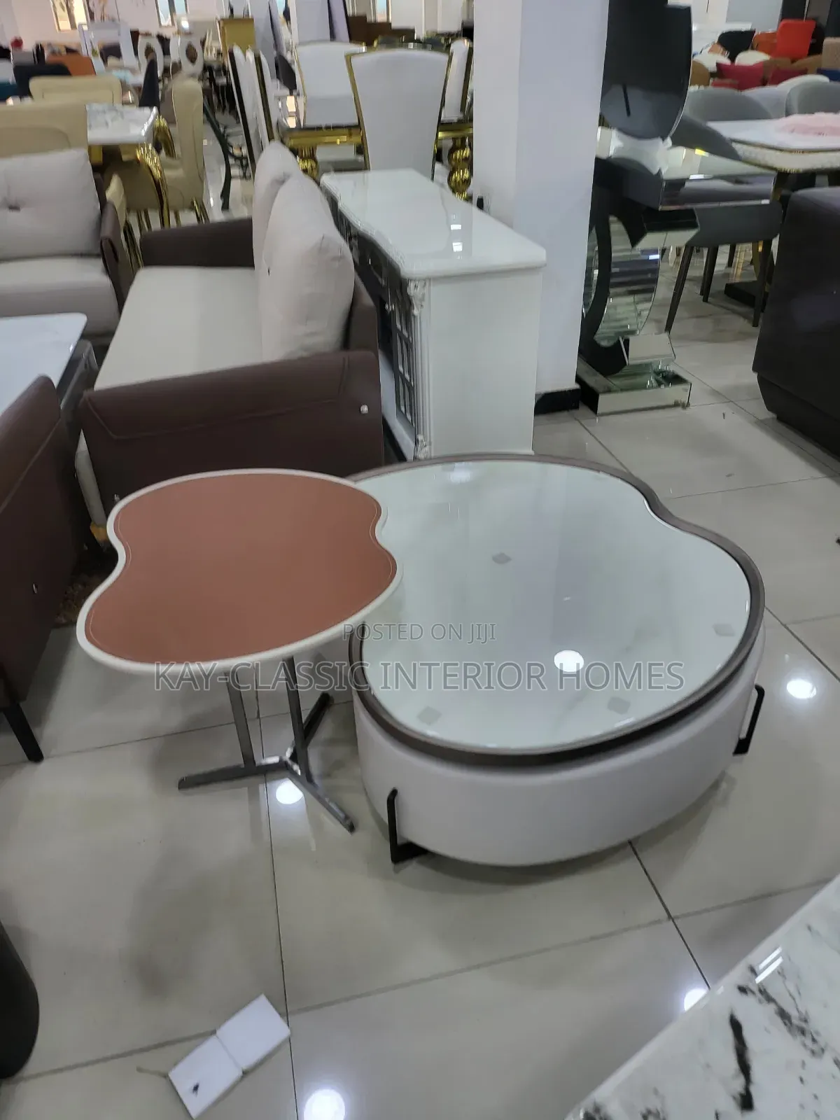 Apple Shape Marble Top Center Table