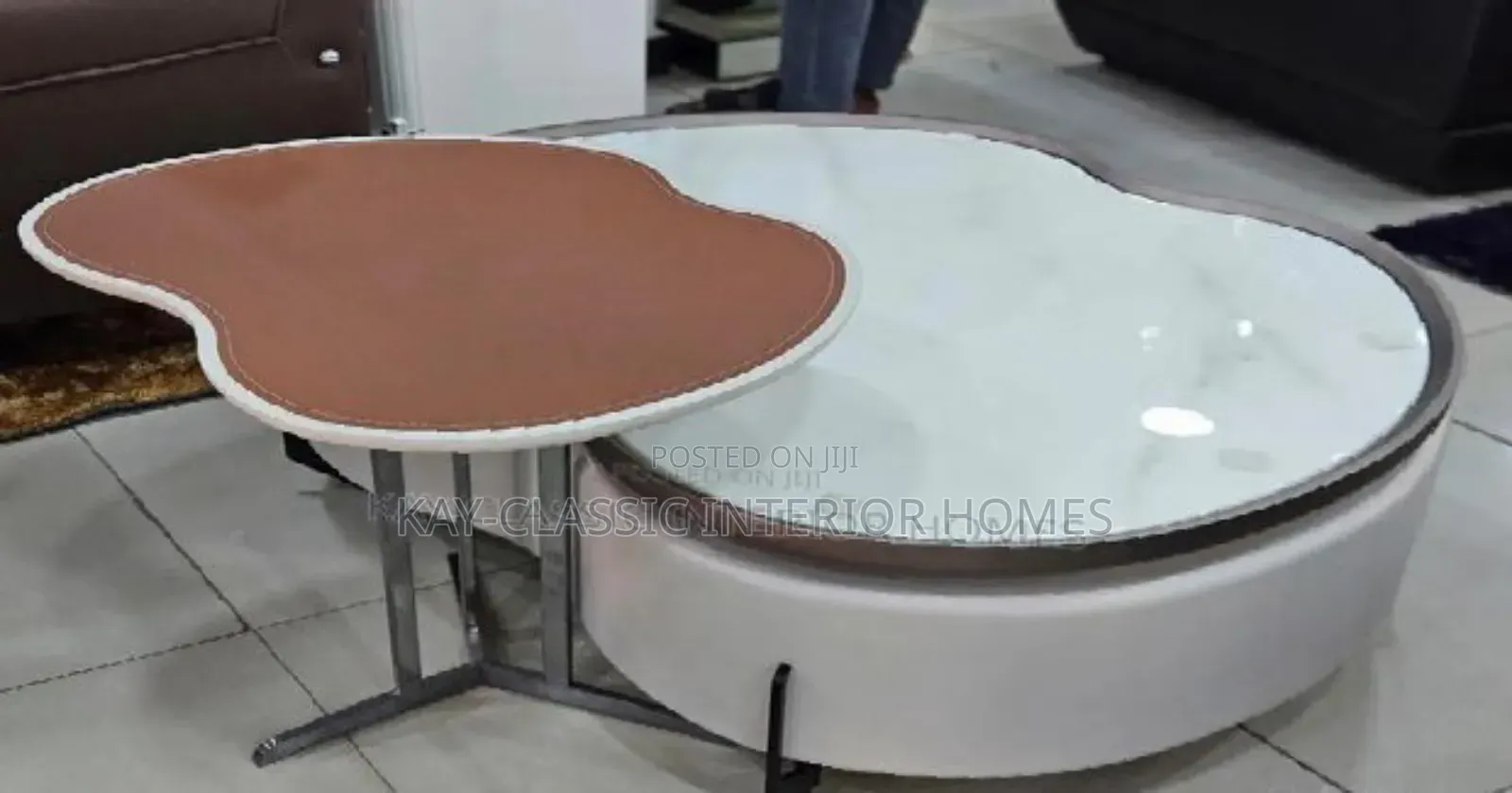 Apple Shape Marble Top Center Table