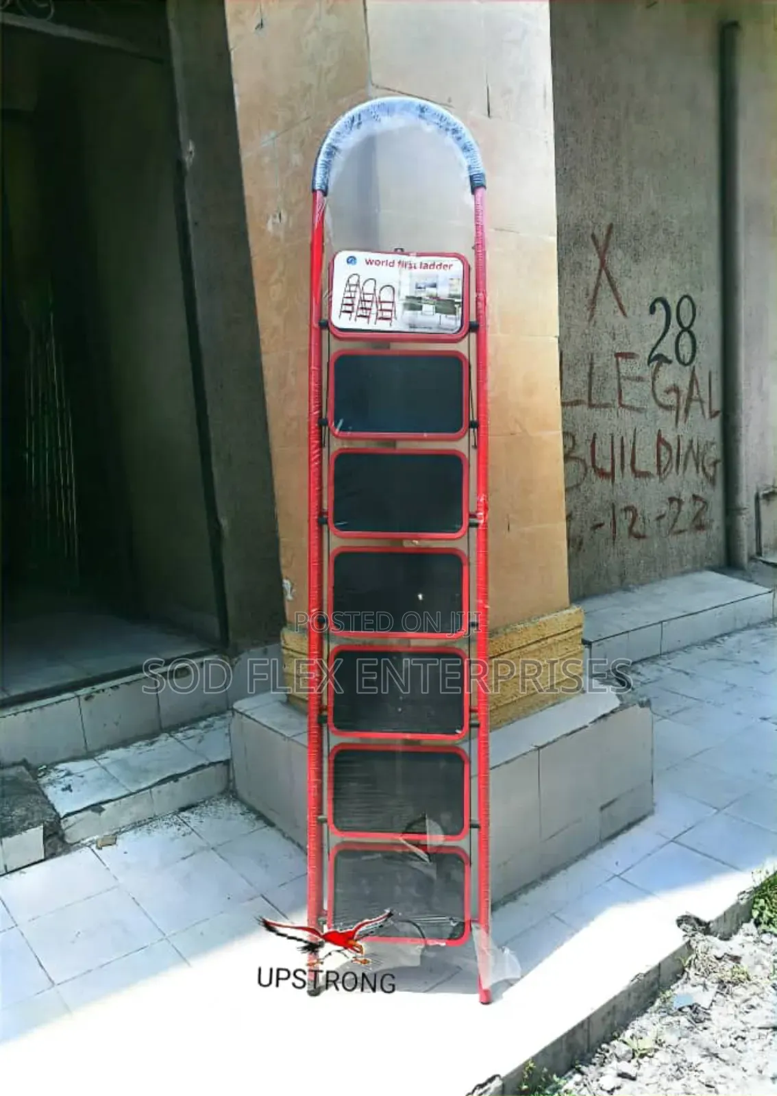 7 Steps Red Aluminium a Frame Ladder