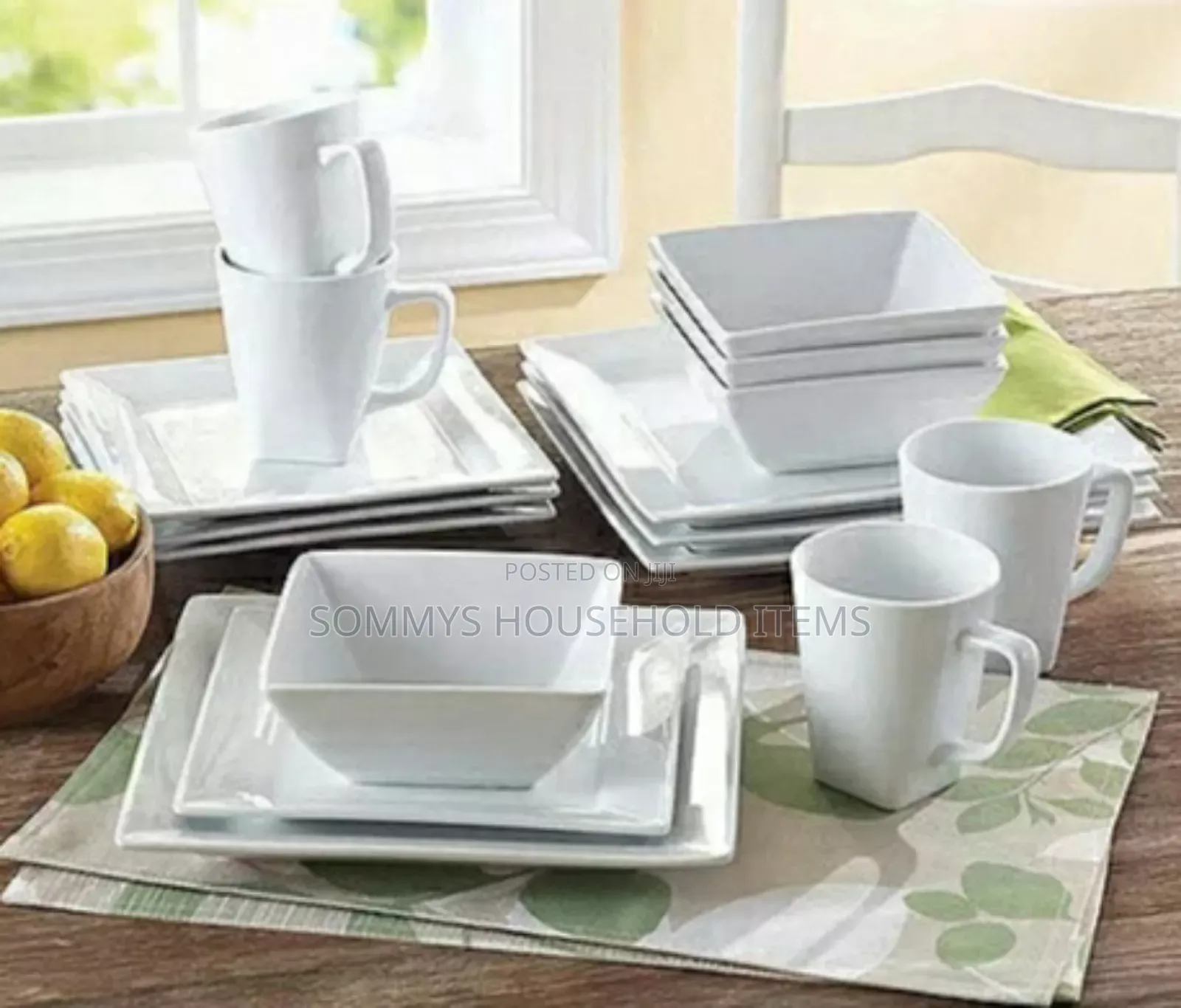 16pcs White Porcelain Dinner Set