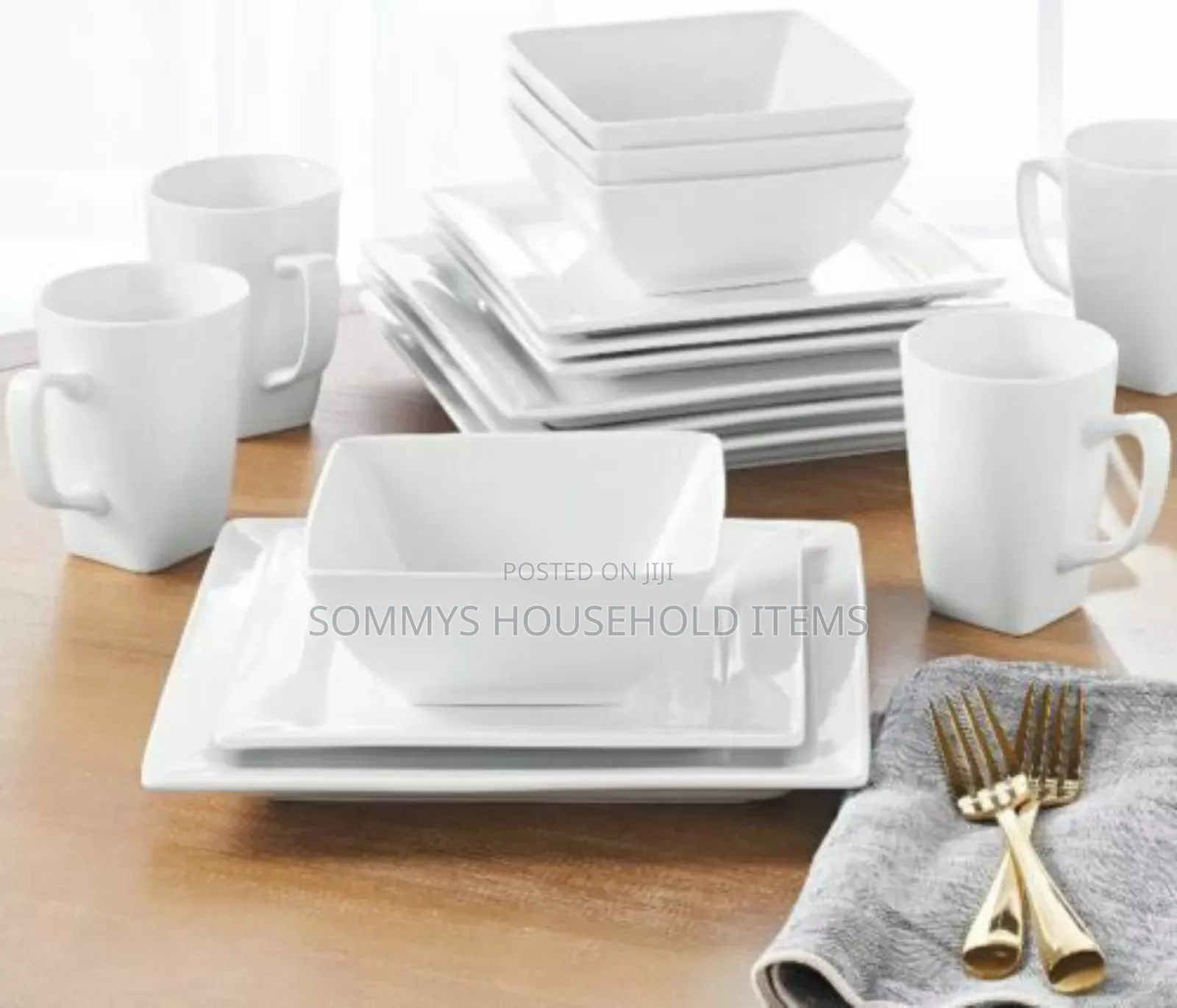 16pcs White Porcelain Dinner Set